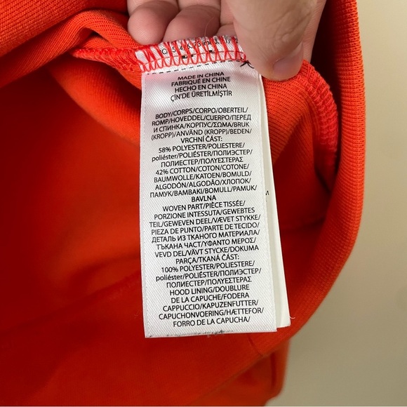 Polo Ralph Lauren Quarter Zip Hoodie Pullover Orange Camo Hiking Outdoor Men’s M - Picture 9 of 10